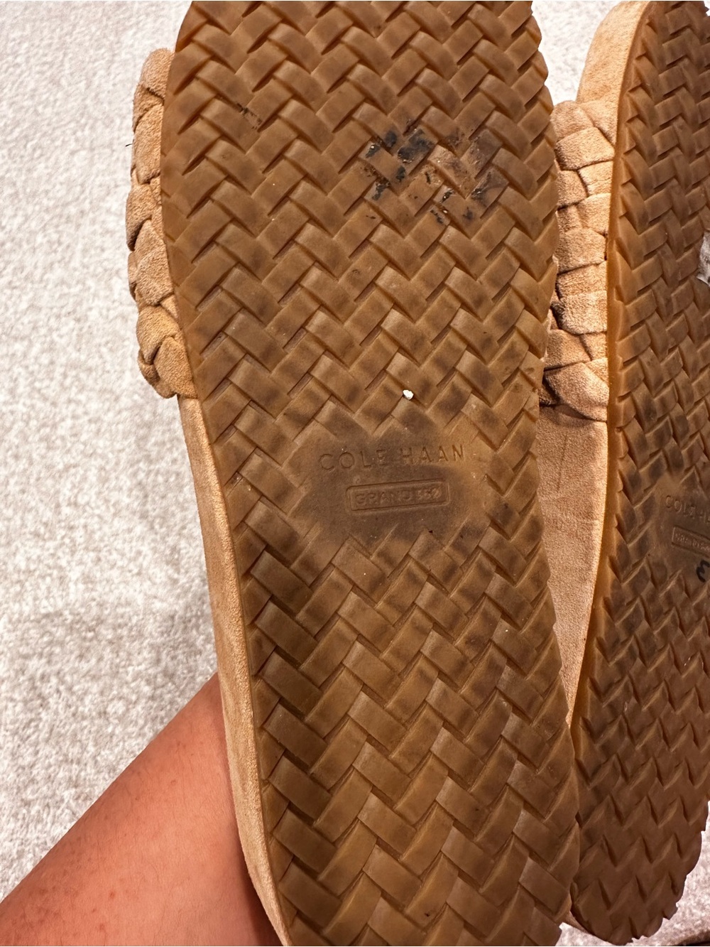 Cole Haan Women's Braided Slide Sandals in Tan - Picture 4 of 6